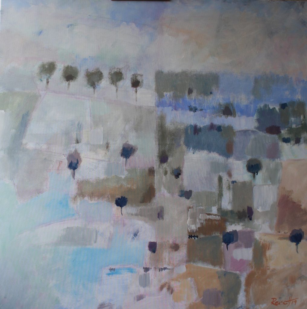 Lyrical Contemporary Abstract Painting bei Carlo Reisch/Germany Reisch.Art: Landschaft am See