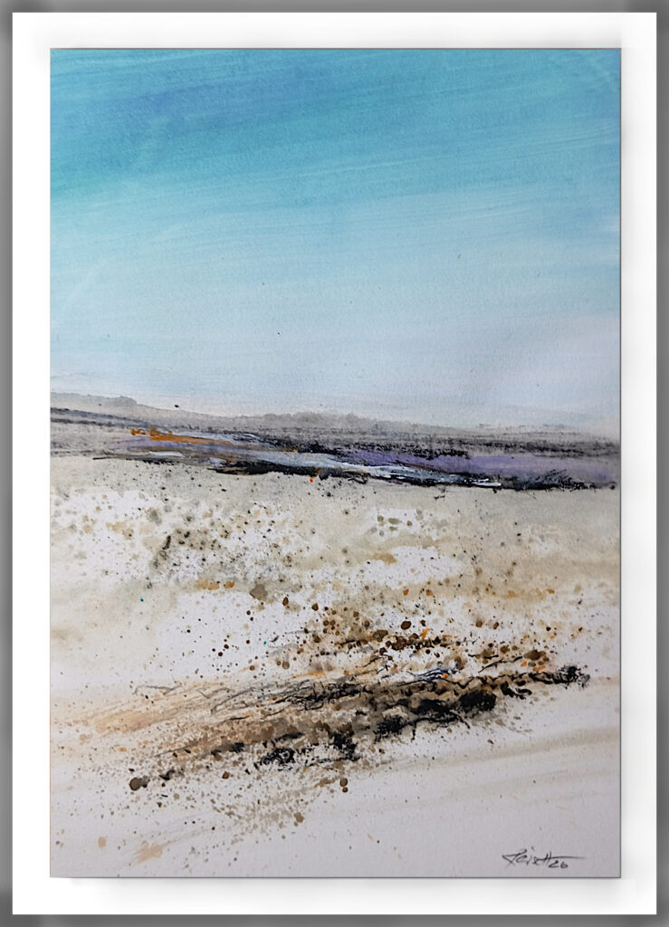 Lyrical Contemporary Abstract Painting bei Carlo Reisch/Germany Abstract Landscape 2026 (Teneriffa-Teide I),
Acrylic-Pigments-Crayon on Cardboard / 50x35cm,
Carlo Reisch, Frankfurt-Germany