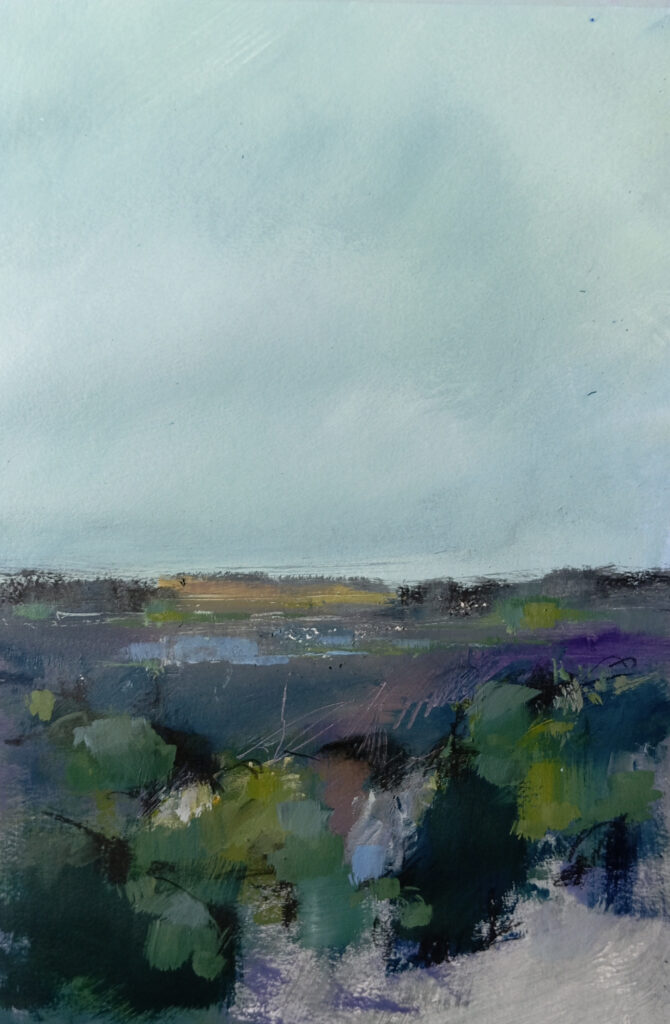 Lyrical Contemporary Abstract Painting bei Carlo Reisch/Germany „Breton landscape with hydrangeas “
Mixmedia: Acrylic-Pigments-crayon on cardboard; ca. 50x35cm
Artist: Carlo Reisch -Frankfurt/Germany