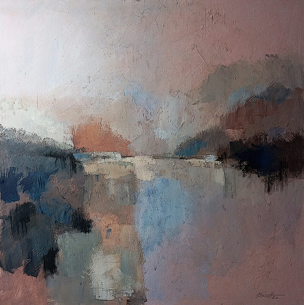 Lyrical Contemporary Abstract Painting bei Carlo Reisch/Germany Abstract Landscape: “The Vast Silence”
Mixmedia: Acrylic-Pigments on canvas; Size: 35x35 inches, 90x90cm; Artist: Carlo Reisch- Frankfurt